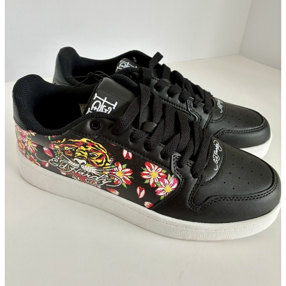 ED HARDY ~  Women's Black Tennis Shoes. Size 9.5 ~ NWOT